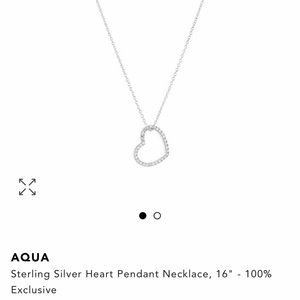 Sterling Silver Heart Pendant Necklace, 16"